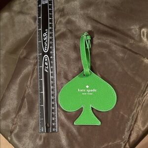 Kate Spade Vibrant Green Spade Luggage Tag